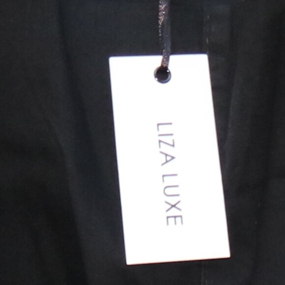 NEW Liza Luxe Black Gusseted Elastic Sides Pull On Stretch Ankle Pants Sz 4X - Picture 8 of 8